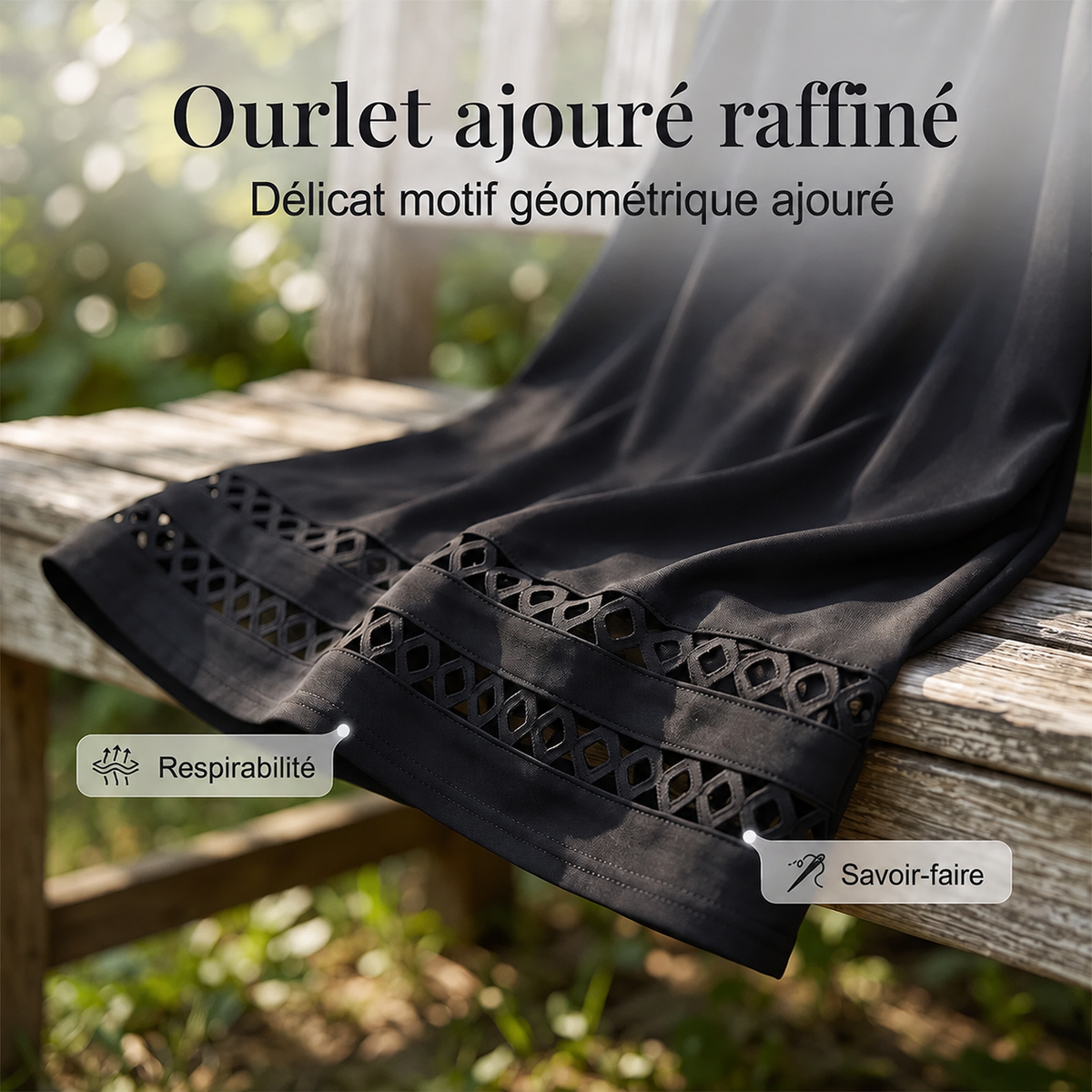 Robe d’Été Sans Manches Col V à Ourlet Ajouré